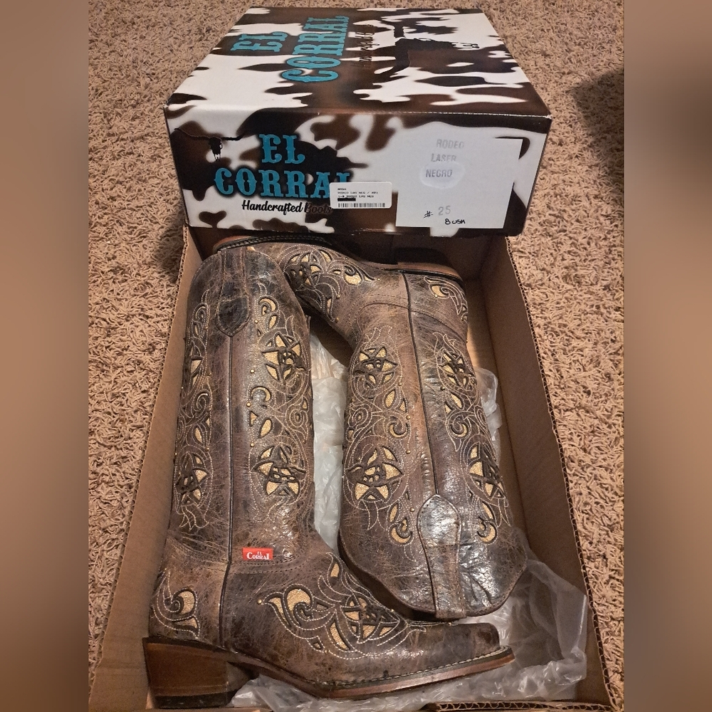 Corral Brown and Gold Women's Boots